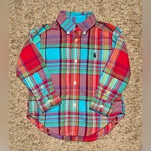 Ralph Lauren | Boys Cotton Poplin Long Sleeve Button Down Shirt | 2T